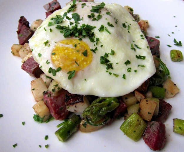 Heavenly pork cheeks hash at happy-hour price at Seattle's Tolouse Petit