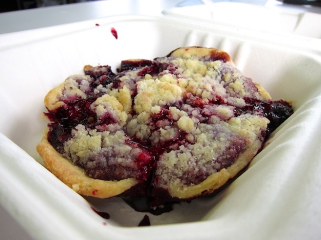Cast your eyes on this blueberry-raspberry, port-reduction pie and jump in your car.