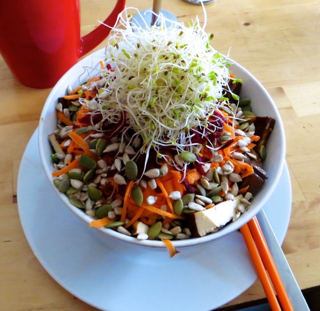 Doesn't this salad bowl, at Canmore's Communitea, just scream healthy and delicious?